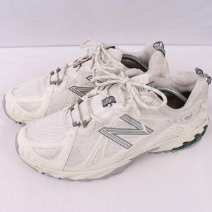 610 ニューバランス 29.0cm/new balance 白 ホワイト グレー 緑 中古 古着 スニーカー メンズ yy8654