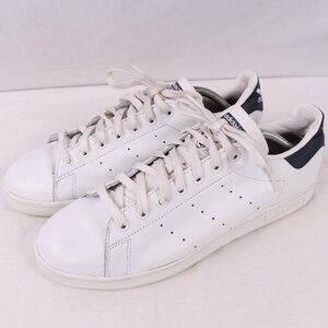 STAN SMITH 28.0cm/adidas スタンスミス アディダス スニーカー 白 ホワイト 紺 中古 古着 メンズ ad4748