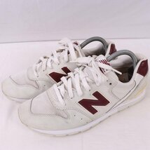 996 ニューバランス 26.0cm/new balance ライトグレー 白 エンジ 中古 古着 スニーカー メンズ yy8661_画像1