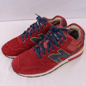 996 ニューバランス 27.0cm/new balance ミドルカット 赤 レッド 青 白 中古 古着 スニーカー メンズ yy8670