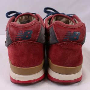 996 ニューバランス 27.5cm/new balance ミドルカット 赤 レッド 青 ベージュ 中古 古着 スニーカー メンズ yy8684の画像2