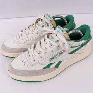 Reebok Club C 85 Revenge Vintage 27.0cm/リーボック クラブC スニーカー 白 ホワイト 緑 中古 古着 メンズ et1726