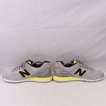 574 ニューバランス 28.0cm/new balance グレー 灰色 黒 イエロー 中古 古着 スニーカー メンズ yy8709_画像5