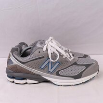 773 ニューバランス 27.5cm/new balance グレー 灰色 白 青 中古 古着 スニーカー メンズ yy8725_画像5