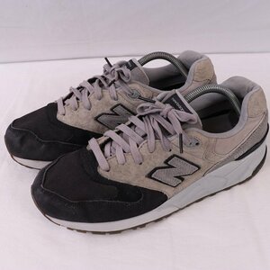 999 ニューバランス 27.5cm/new balance グレー 灰色 黒 中古 古着 スニーカー メンズ yy8681