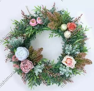  hand made lease * gardening * structure . ornament * artificial flower * entranceway * wall decoration * party for * maximum diameter approximately 41cm