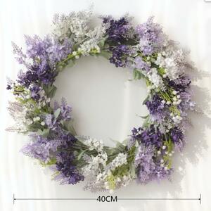 * lavender * lease artificial flower * wall decoration * ornament * art flower * hand made * maximum diameter approximately 40cm new goods 