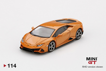 1/64 MINI-GT MGT00114-L ランボルギーニ ウラカン EVO ボレアリスオレンジ 左ハンドル Lamborghini Huracan EVO Arancio Borealis ミニGT_画像1