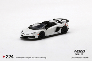 1/64 MINI-GT MGT00224-R ランボルギーニ アヴェンタドール SVJ ロードスター Bianco Canopus ホワイト Lamborghini Aventador Roadster