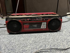  Sanyo small size radio-cassette MR-U4TA Junk 