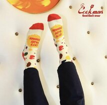 【COOKMAN】クックマン Rib Crew Socks ソックス 靴下 Sauce Splash 233-31961 / ソーススプラッシュ 男女兼用 フリーサイズ スケボー_画像5