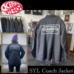 【OCEAN BEETLE】オーシャンビートル SYL Coach Jacket SUPPORT YOUR LOCAL Coach Jacket コーチジャケット 薄手コーチジャケット / L