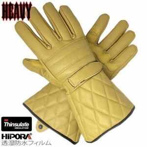  selling out special price HEAVY mountain sheep leather waterproof gun to let diamond stitch winter glove HGGP-08CM-Sgo-tos gold .. waterproof HIPORAsinsa rate 