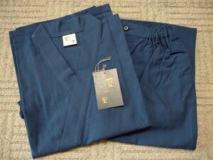  Okayama .. made in Japan Indigo. . indigo Samue top and bottom set S size top class navy blue Japanese clothes Japanese clothes jinbei law ... Buddhism equipment bundle Buddhist altar fittings .. worker Kurashiki 701