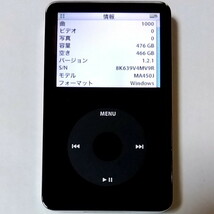 第5.5世代 iPod classic 80GB →512GB mSATA SSD 新品850mAhバッテリー MA450J ブラック_画像1