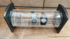 Bセット 時計ケース中古 アクリル様素材 G-SHOCK用 時計５本展示ケースを６個まとめて