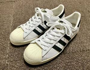 アディダス スーパースター 80s 復刻版 US9.5 JP27.5cm 白×黒 adidas 国内正規品 金ベロ 中古美品