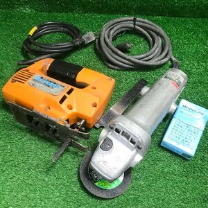 マ清e948 電動工具■マキタ 100mmディスクグラインダー ＃9520◇日立 電気ジグソー FJ-50A 二重絶縁■100V 50/60Hz★計2台セット