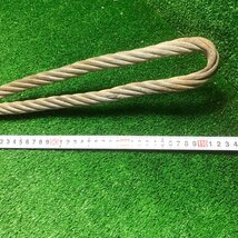 ニ清f143 【吊金具】 極太ワイヤースリング φ18mm(6分) 両端アイ型■シンブル付全長600mm①本◇全長1100mm①本■吊上げ 移動★計2本セット_画像6