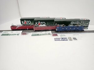 【良品】KATO カトー 関水金属 HOゲージ 鉄道模型 1-301 EF58（大窓・ブルー）/320・321 EF81 一般色、北斗星色 3両セット ∽ 6CF57-4