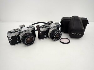OLYMPUS オリンパス フィルム一眼レフカメラ OM-1/OM-2 +レンズ G.ZUIKO AUTO-W 28mm F3.5/35mm F2.8付 ∽ 6CEAF-6