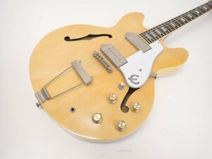 【弦張替済】 Epiphone エピフォン エレキギター フルアコースティックギター CASINO NA 2014年製 カジノ ケース付き □ 6CF18-9