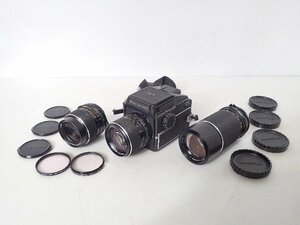 MAMIYA マミヤ 中判カメラ M645 + レンズ3本（55mm、110mm、210mm） ★ 6CD21-1