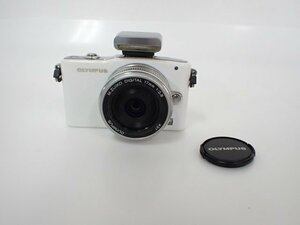 OLYMPUS PEN Mini E-PM1 ミラーレスカメラ オリンパス M.ZUIKO DIGITAL 17mm F2.8 単焦点 パンケーキレンズ付き △ 6CEEF-4