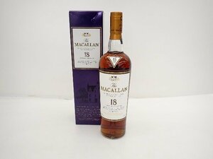 【古酒・未開栓】 The MACALLAN 18年 ザ・マッカラン HIGHLAND SINGLE MALT SCOTCH WHISKEY 700ml 43% 元箱付 ∽ 6CD00-2