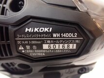 【美品】HiKOKI ハイコーキ 日立工機 14.4V コードレスインパクトドライバ WH14DDL2 2LYPK(B) バッテリー2個/充電器/ケース付 □ 6D290-1_画像5