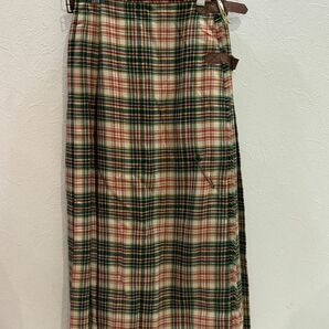 ヴィンテージピンクハウスPINKHOUSEチェックキルトスカート巻きスカート