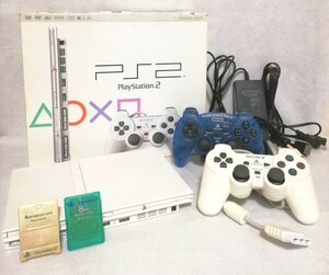 ★ SONY PlayStation2 訳アリ ★ SCPH-75000 白 コントローラー メモリーカード 箱付 動作確認済み ゲーム ソニー PS1PS2 PS3 PS4 PS5 PSP 