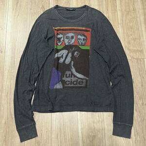 * postage 360 jpy *DOLCE&GABBANA Dolce and Gabbana long sleeve T shirt long T cut and sewn men's art print size 52 R-5434