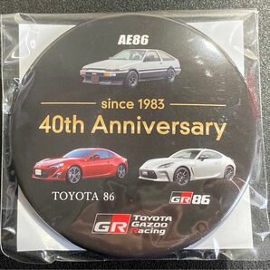 缶バッチ　GR GAZOO Racing レーシング　40th Anniversary AE86 86 ZN6 GR86 ZN8 