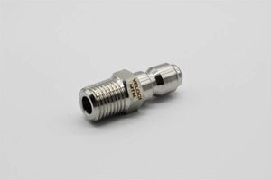 MTM Hydro Quick Connect Plug 1/4 Male Stainless Steel(1/4クイックコネクトプラグ)