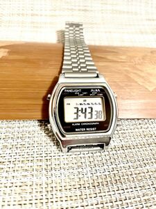 [希少:ヴィンテージ/デッドストック級/稼働]SEIKO セイコー ALBA PANELIGNT パネライト/Y735/腕時計