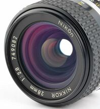 ★完動・極美品・かなり綺麗★Nikon Ai-S NIKKOR 28mm F2.8 ニコン単焦点レンズ 元箱（緩和材付) 前後レンズキャップ付属 安心の動作確認済_画像3