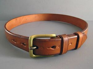 《90’s 英国製》ジャベツクリフ ブライドルレザーベルト 2.7cm幅 JABEZ CLIFF BRIDLE LEATHER BELT HAVANA SIZE 28