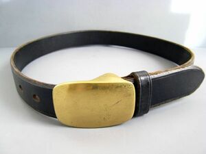 《80’s～90’s 英国製》バックドロップ ブライドルレザーベルト BACKDROP BRIDLE LEATHER BELT BLACK SIZE32