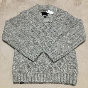 DENHAM デンハム ケーブルニット グレー サイズM 新品未使用品 タグ付き 定価¥41580 