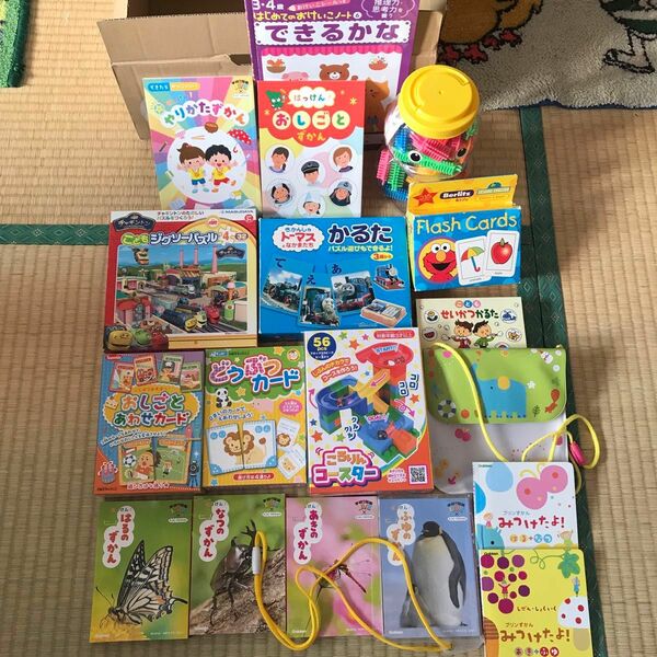 幼児用　知育玩具、カード、図鑑セット