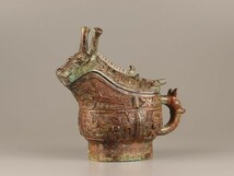 中国古玩 唐物 青銅器 饕餮紋 香炉 時代物 極上品 初だし品 C3675_画像2