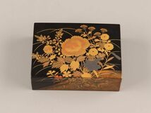 茶道具 木製漆塗 金蒔絵 平安象彦 煙草盆 時代物 極上品 初だし品 C3983_画像2