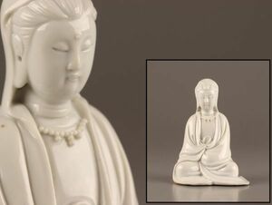 中国古玩 唐物 仏教美術 白磁 徳化窯 仏像 時代物 極上品 初だし品 C4025