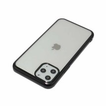 iPhone 12 mini ジャケット クリアタイプ 無地 光沢 TPU ソフト アイフォン アイホン 12 ミニ ケース カバー ブラック 黒色_画像2
