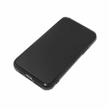 iPhone 12 mini ジャケット クリアタイプ 無地 光沢 TPU ソフト アイフォン アイホン 12 ミニ ケース カバー ブラック 黒色_画像3