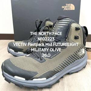 [ новый товар * не использовался ]THE NORTH FACE The North Face походная обувь Future свет уличный спорт оливковый зеленый 26.0