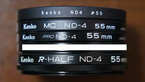 [55mm] Kenko (MC PRO) ND 4 R-HALF ND等 減光フィルター 480円/枚