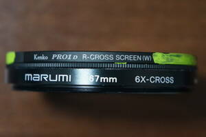 [67mm] Kenko PRO1D R-CROSS SCREEN / marumi 6X-CROSS クロスフィルター 880円/枚