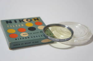 ★美品★[40.5mm] NIPPON KOGAKU / 日本光学 / Nikon Y1 銀枠カラーフィルター 箱付 [F6281]